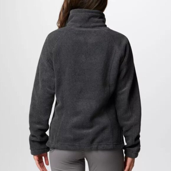 ๐๏ธ Columbia Charcoal Heather Gray Fleece Jacket XL - Picture 2 of 13